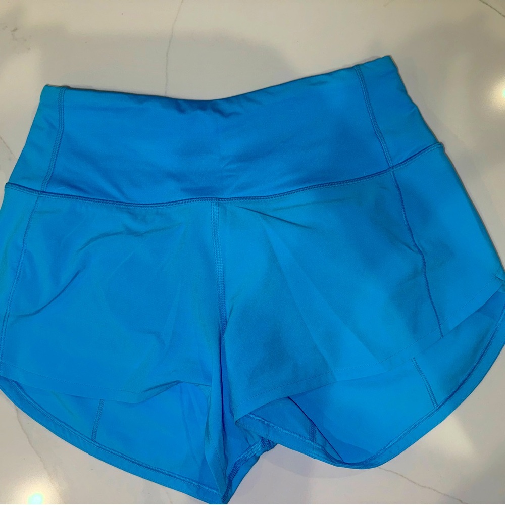 New Lululemon Shorts, Size 4, Light Kayak Blue, Tags removed but never worn